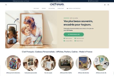 Illustration du projet Création de la boutique en ligne Shopify C'est Français