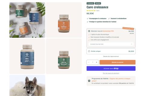 Illustration du projet Refonte shopify sur-mesure pour Element VET