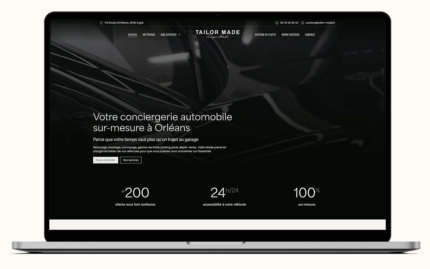 Illustration du projet Création de site internet pour Tailor Made