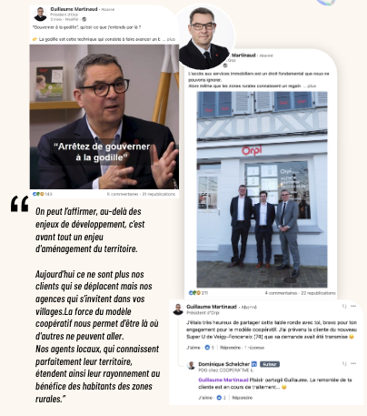 Illustration du projet Stratégie de Leader Advocacy pour Guillaume Martinaud, Président du réseau ORPI