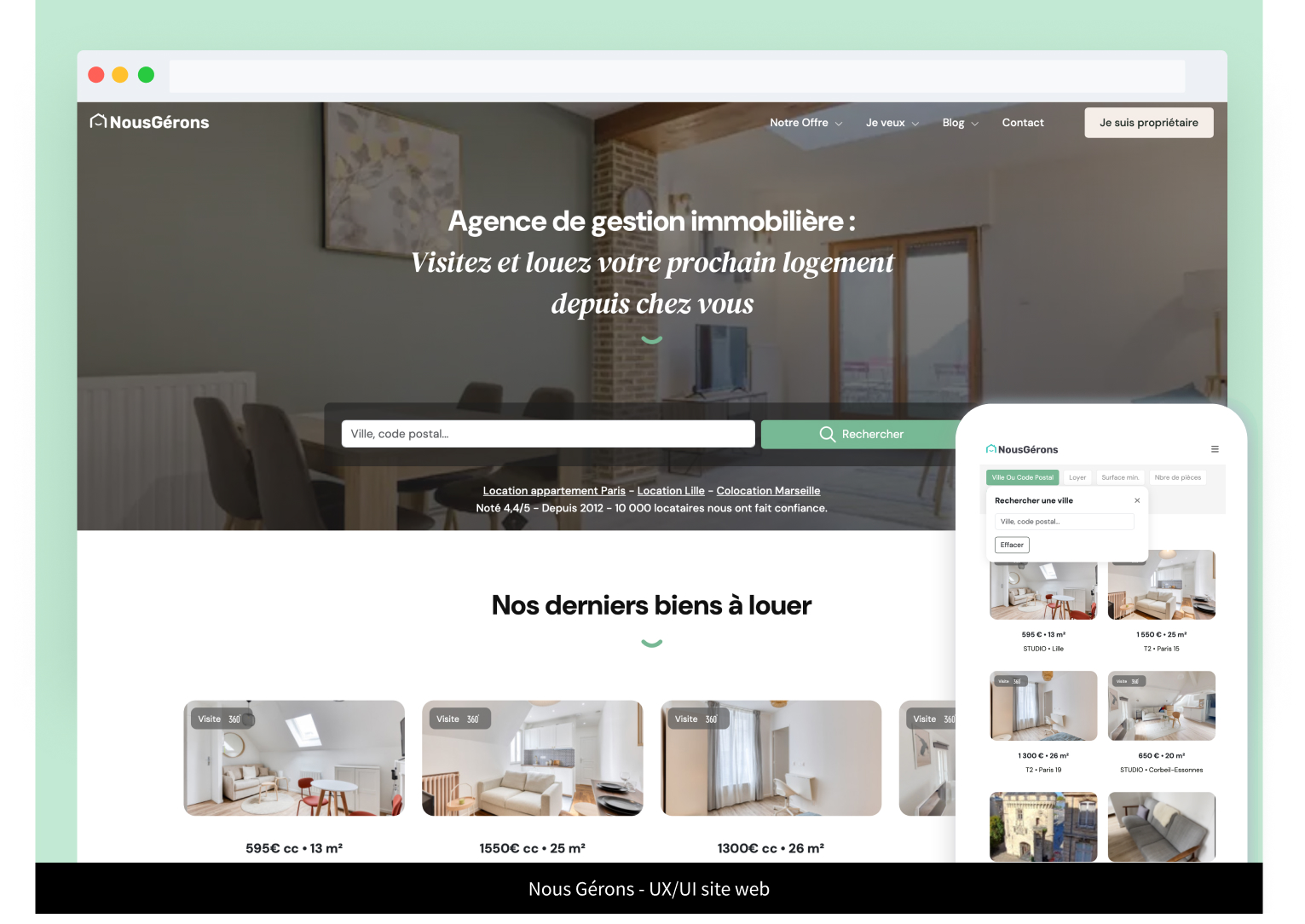 Illustration du projet Site vitrine & espace de gestion