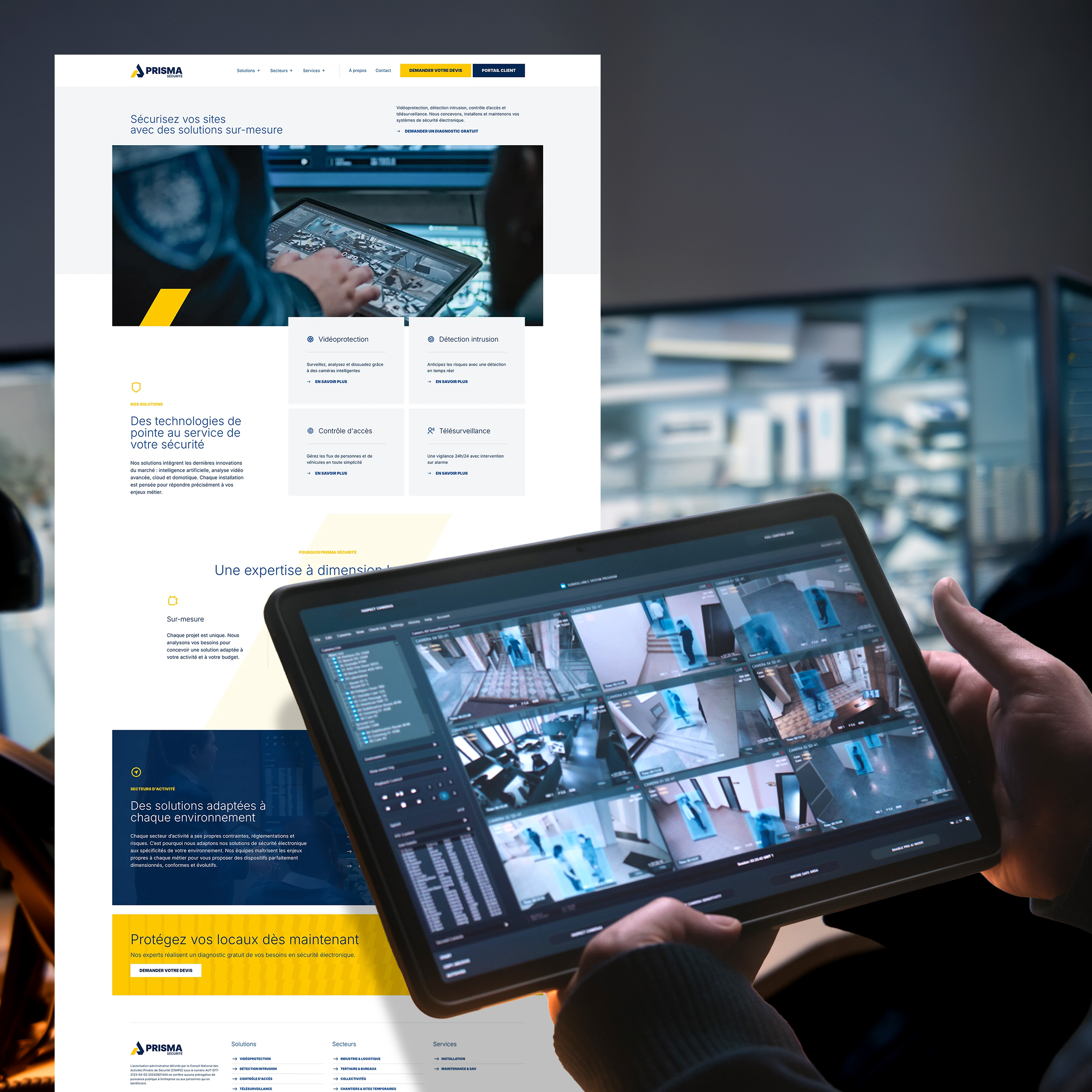 Illustration du projet Site Internet Prisma Sécurité - WordPress Elementor