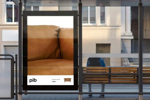 Illustration du projet Optimisation d’une identité visuelle, d’un logotype et d’un site e-commerce UX/UI pour PIB, spécialiste de la vente de meubles en ligne.