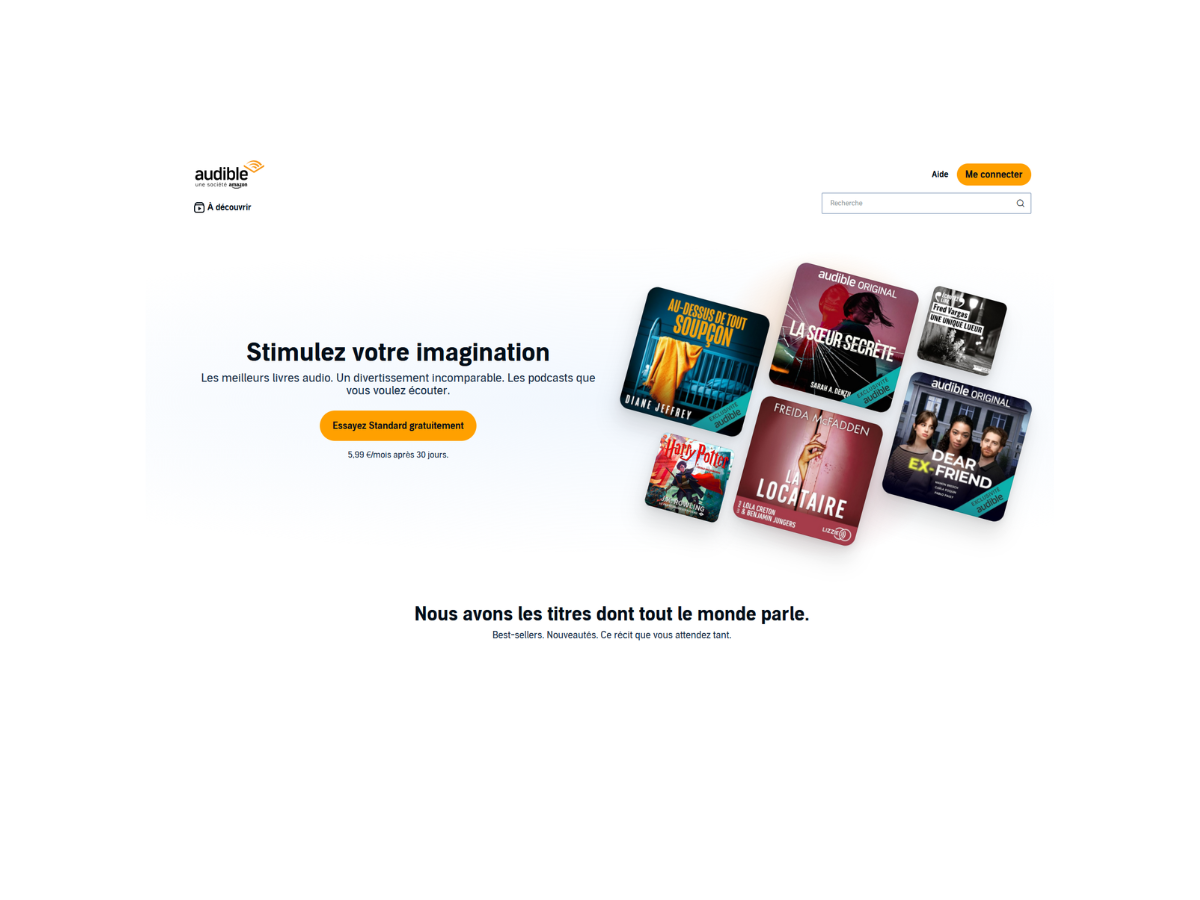 Illustration du projet Création et lancement du programme d’affiliation Audible