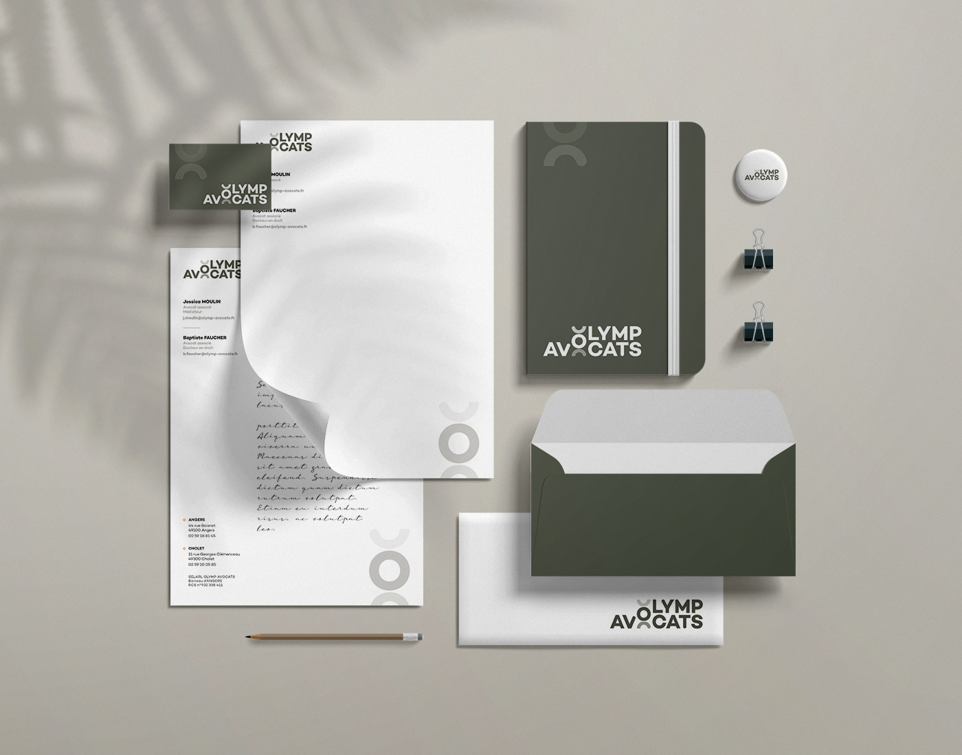 Illustration du projet Identité de marque et site web pour Olymp Avocats