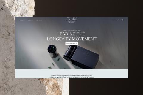 Optimisation UX/UI d’une landing page e-commerce et conception d’une expérience digitale pour Clinique La Prairie Holistic Health