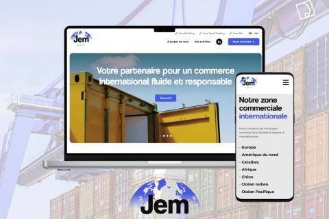 Illustration du projet Jem Export, une harmonie digitale pour le commerce international