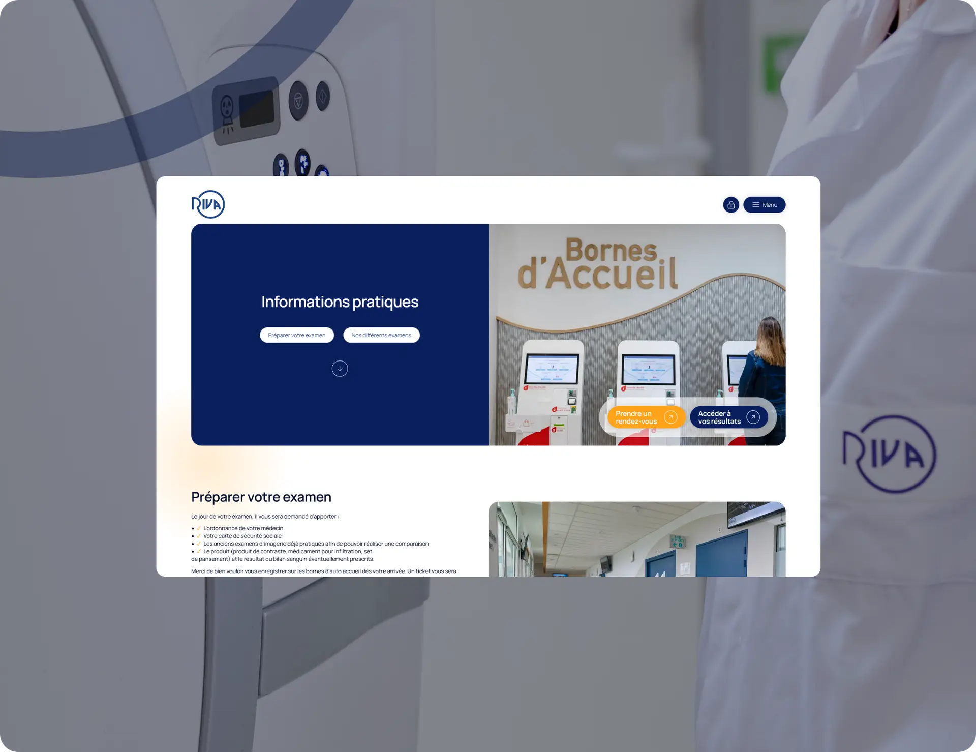 Illustration du projet Site web pour Riva Radiologie