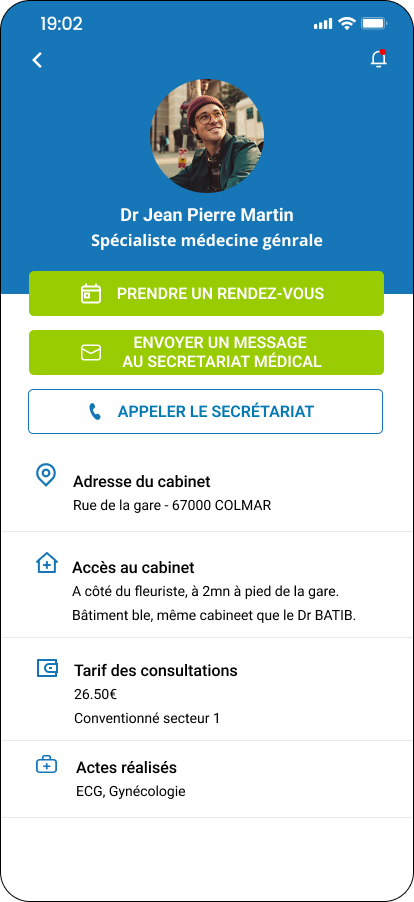 Illustration du projet Une application innovante pour la prise de rendez-vous médicaux