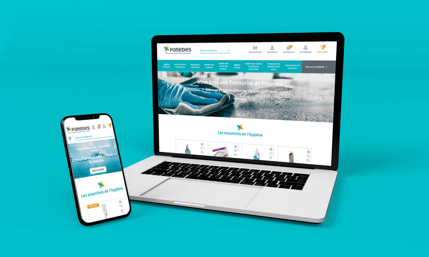 Illustration du projet Refonte Intershop du site Paredes