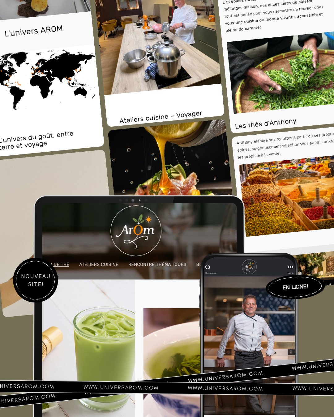 Illustration du projet création du site web avec réservation de créaneaux ateliers cuisine