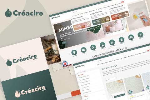 Illustration du projet Refonte Créacire : nouveau logo, site Prestashop modernisé et performance SEO