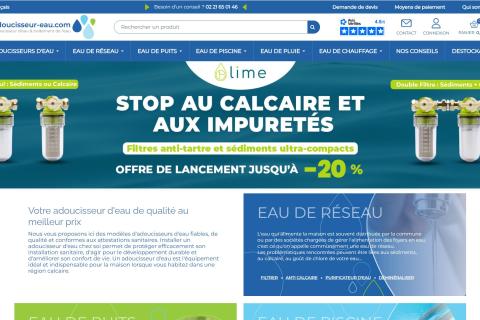 Illustration du projet Site e-commerce de vente d'adoucisseurs d'eau et solutions de traitement de l'eau