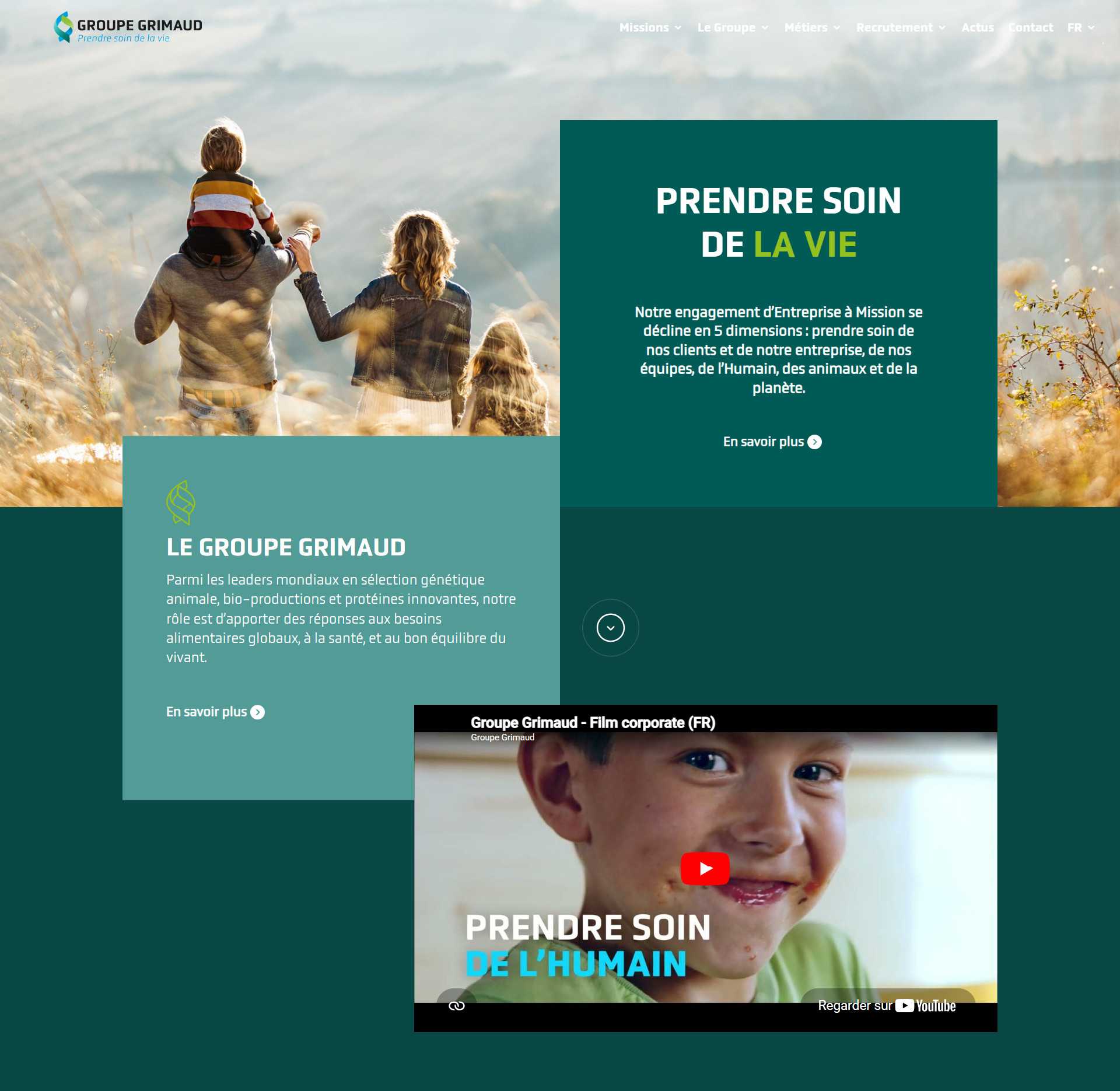 Illustration du projet Refonte complète des sites du groupe (site groupe et sites filiales) + stratégie de contenu