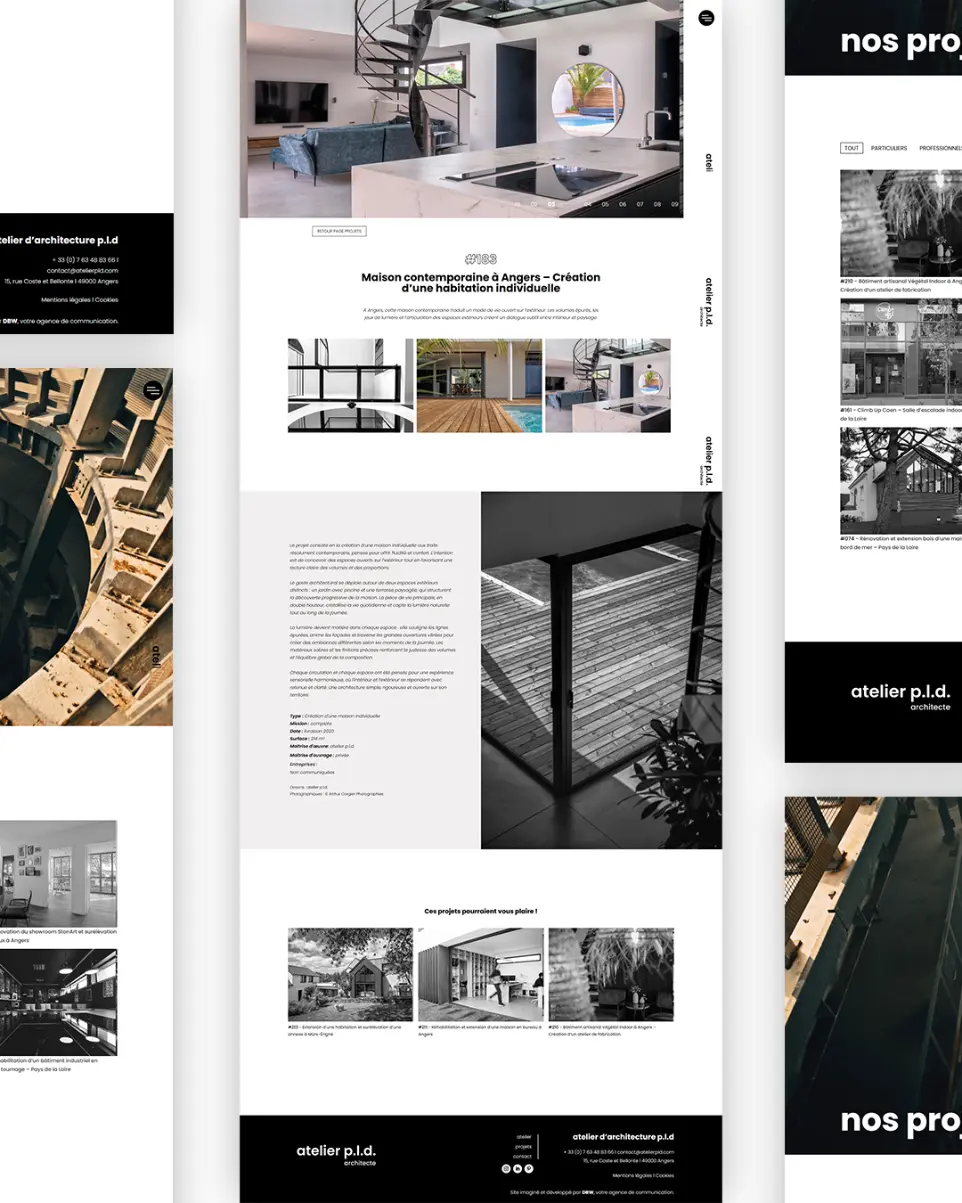 Illustration du projet Création d’un site internet pour un atelier d’architecture : identité digitale sobre et immersive
