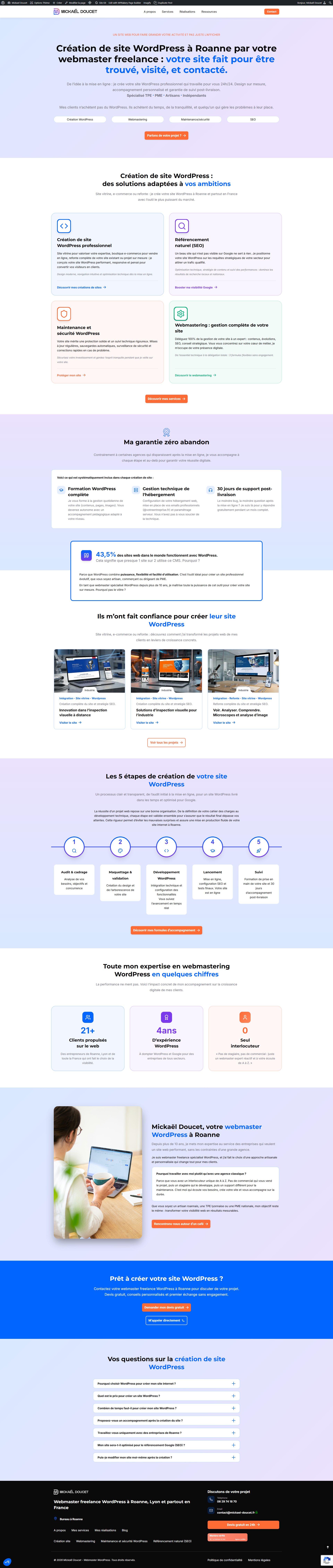 Illustration du projet Refonte de mickael-doucet.fr : site vitrine freelance + stratégie SEO locale