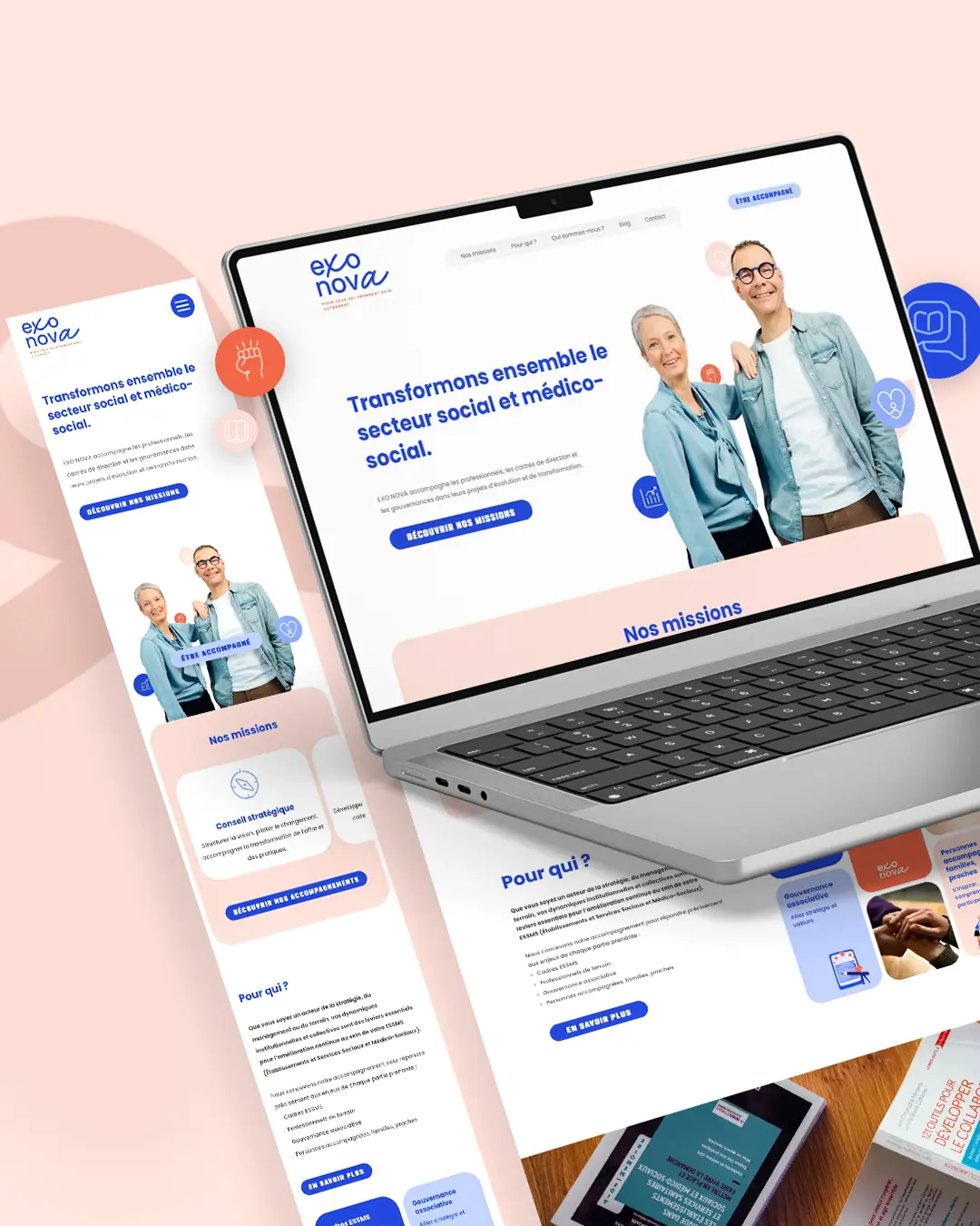 Illustration du projet Identité visuelle et site internet pour EXO NOVA
