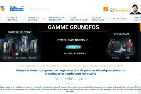 Illustration du projet Site e-commerce Pompe & Moteur