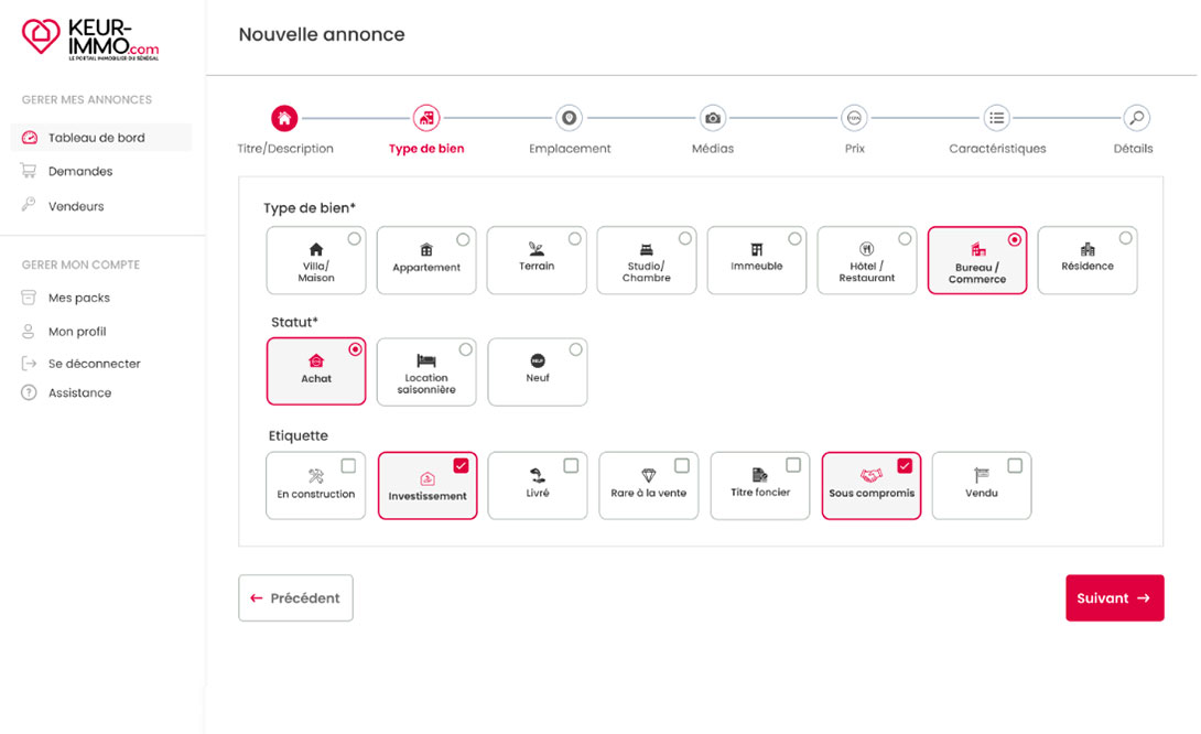 Illustration du projet Keur-Immo, première agence immobilière au Sénégal