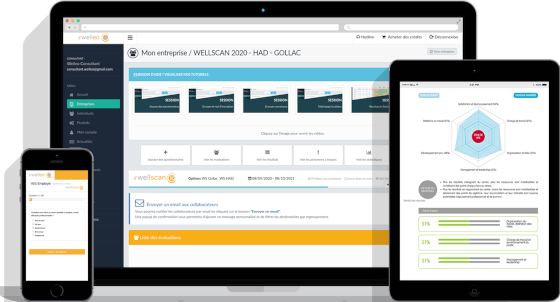 Illustration du projet Refonte de la plateforme Wellscan : mesure de la QVT & RPS