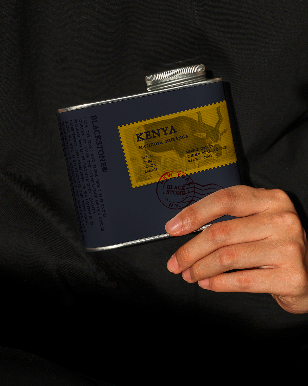 Blackstone Travel-Inspired Single Origin  Coffee Packaging project illustration