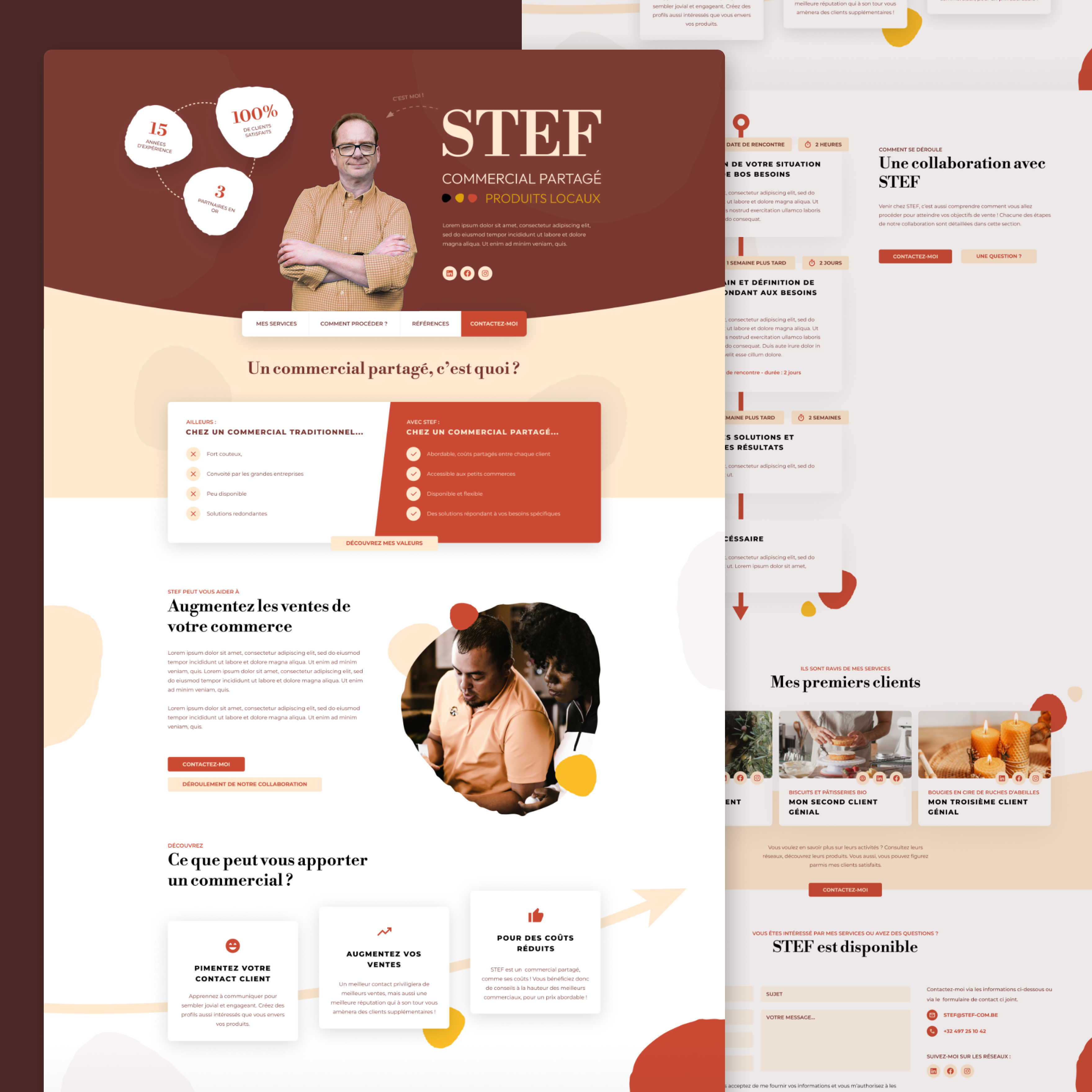 Illustration du projet Site vitrine pour commercial partagé spécialisé dans les produits locaux