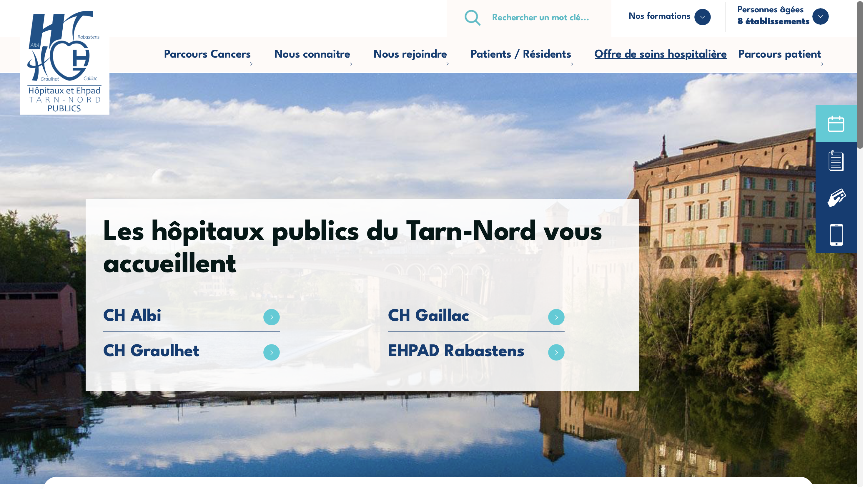 Illustration du projet Site internet du Groupement Hospitalier Tarn-Nord