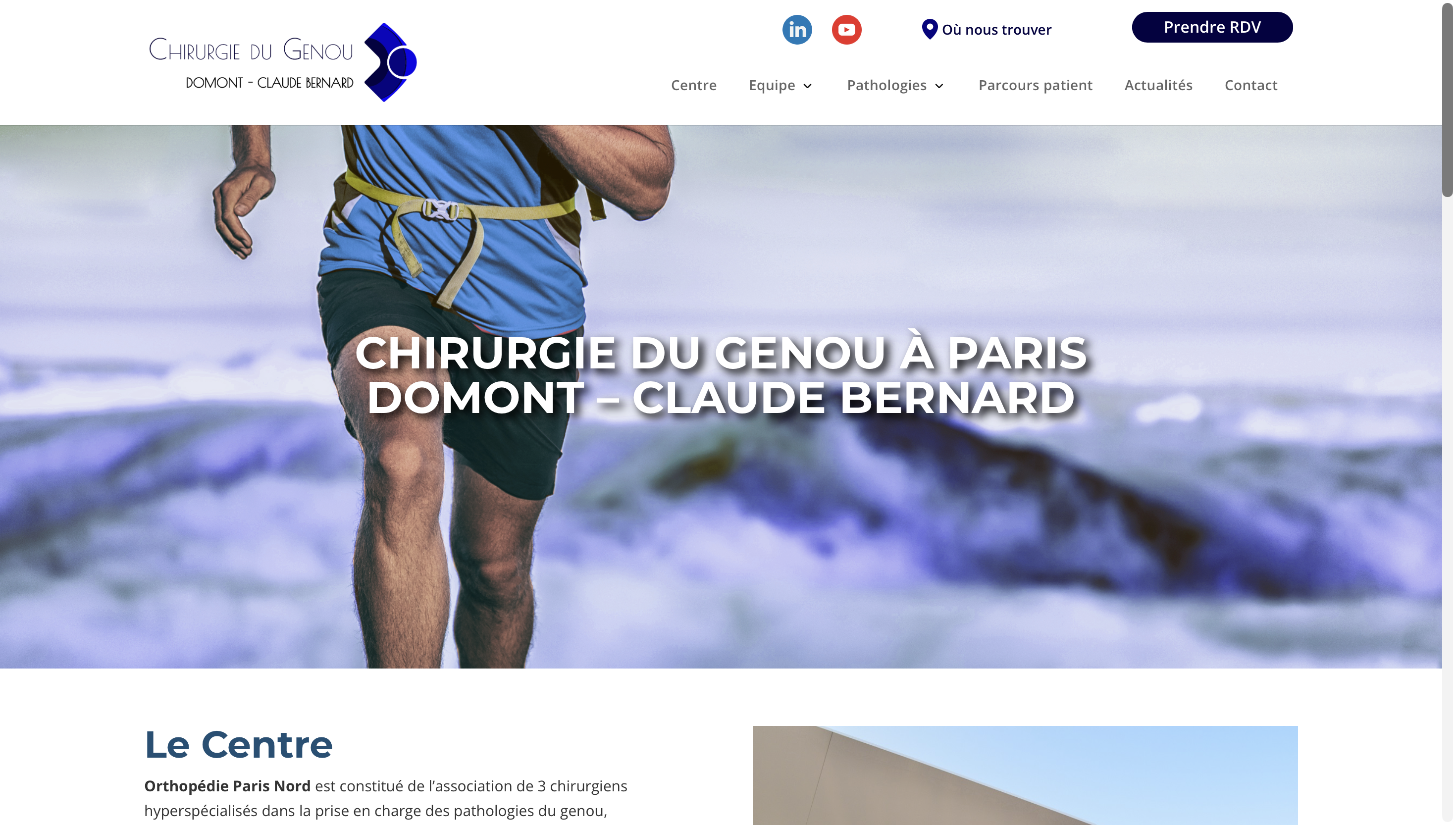 Illustration du projet Site internet pour le centre Orthopédie Paris Nord