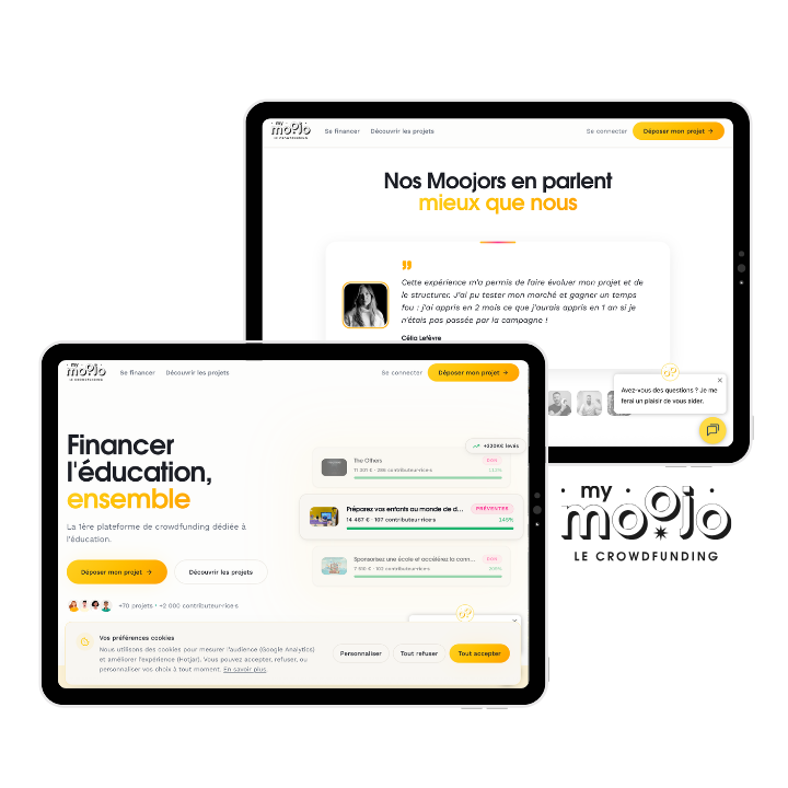 Illustration du projet MyMoojo – Plateforme de crowdfunding dédiée à la formation