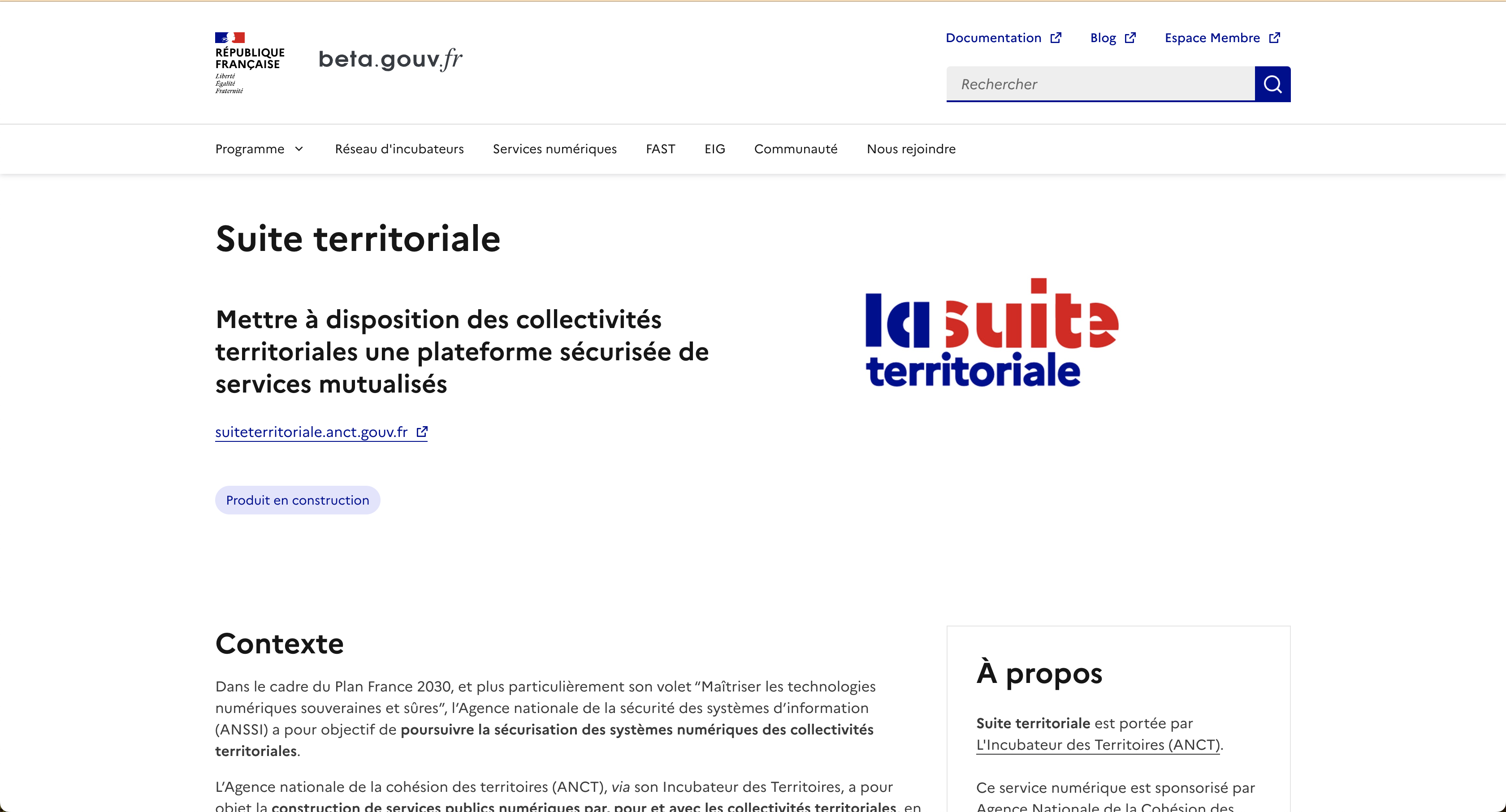 Illustration du projet La Suite Territoriale