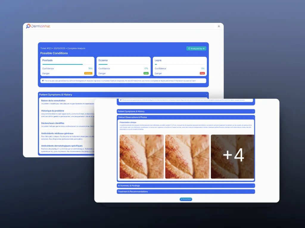 Illustration du projet DermoWhat — Plateforme de télé-dermatologie intelligente