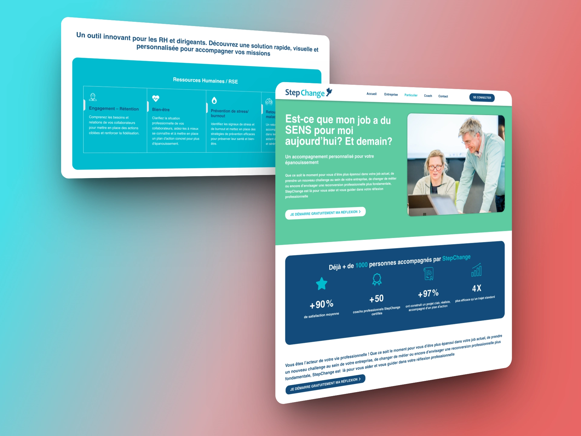 Illustration du projet StepChange – Redesign et optimisation d’un site WordPress