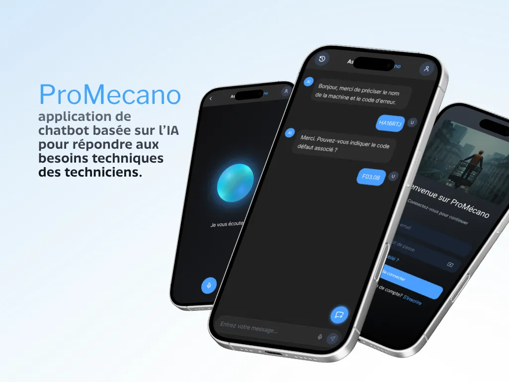 Illustration du projet ProMecano — Assistant intelligent pour techniciens de terrain