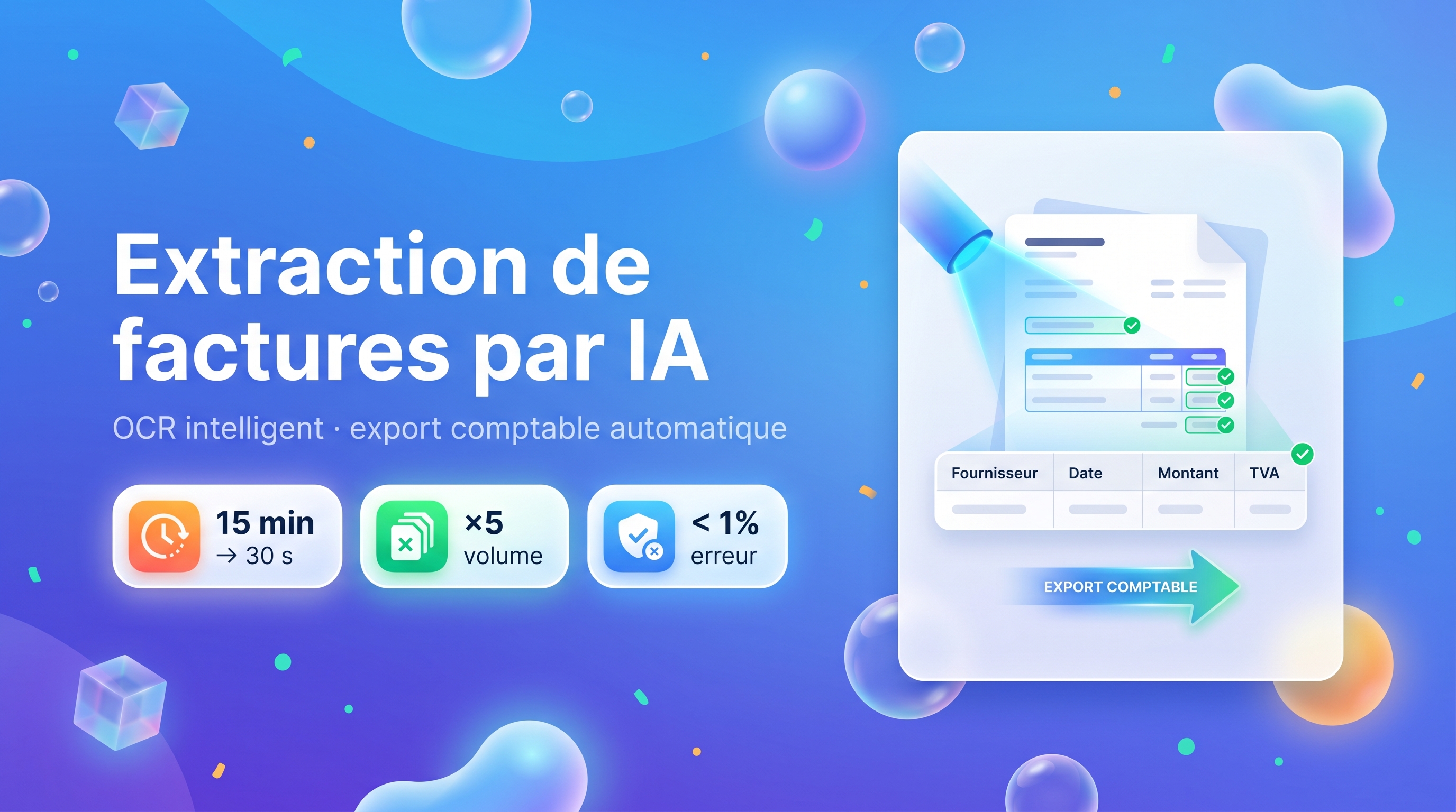 Illustration du projet Extraction automatique de factures par IA (OCR + Claude)