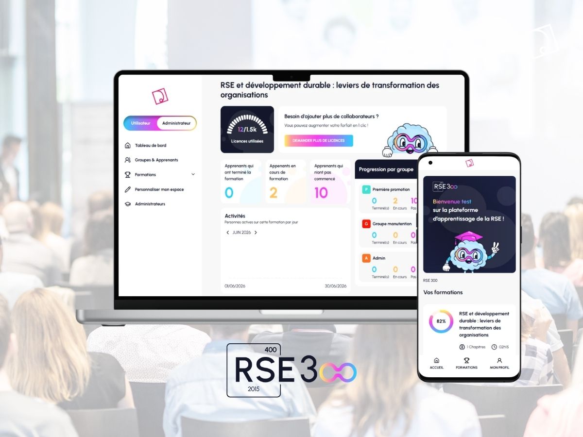 Illustration du projet RSE 300, révolutionner la formation e-learning avec un LMS sur mesure