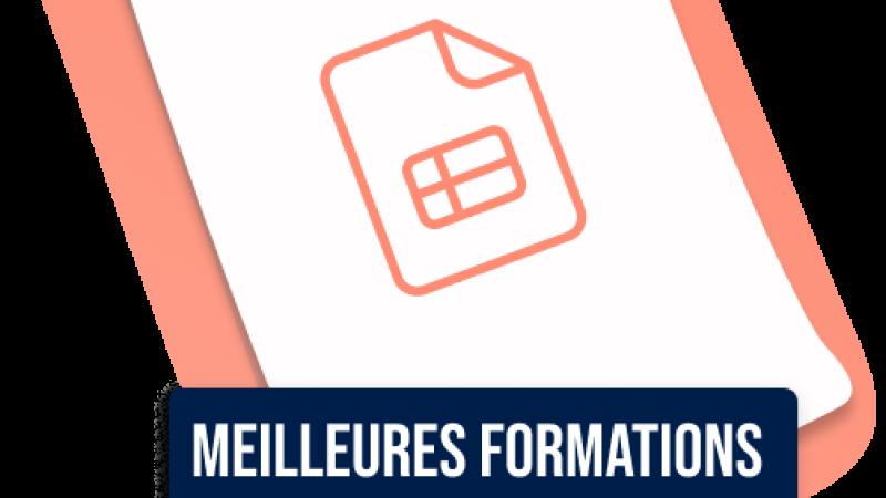 Tableau des meilleures formations dans le digital