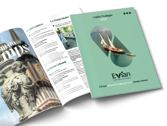 Illustration du projet EVIAN TOURISME : Refonte du design éditorial des brochures