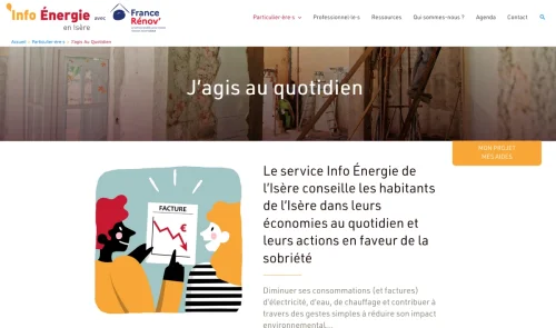Illustration du projet Refonte du site web Info Énergie 38