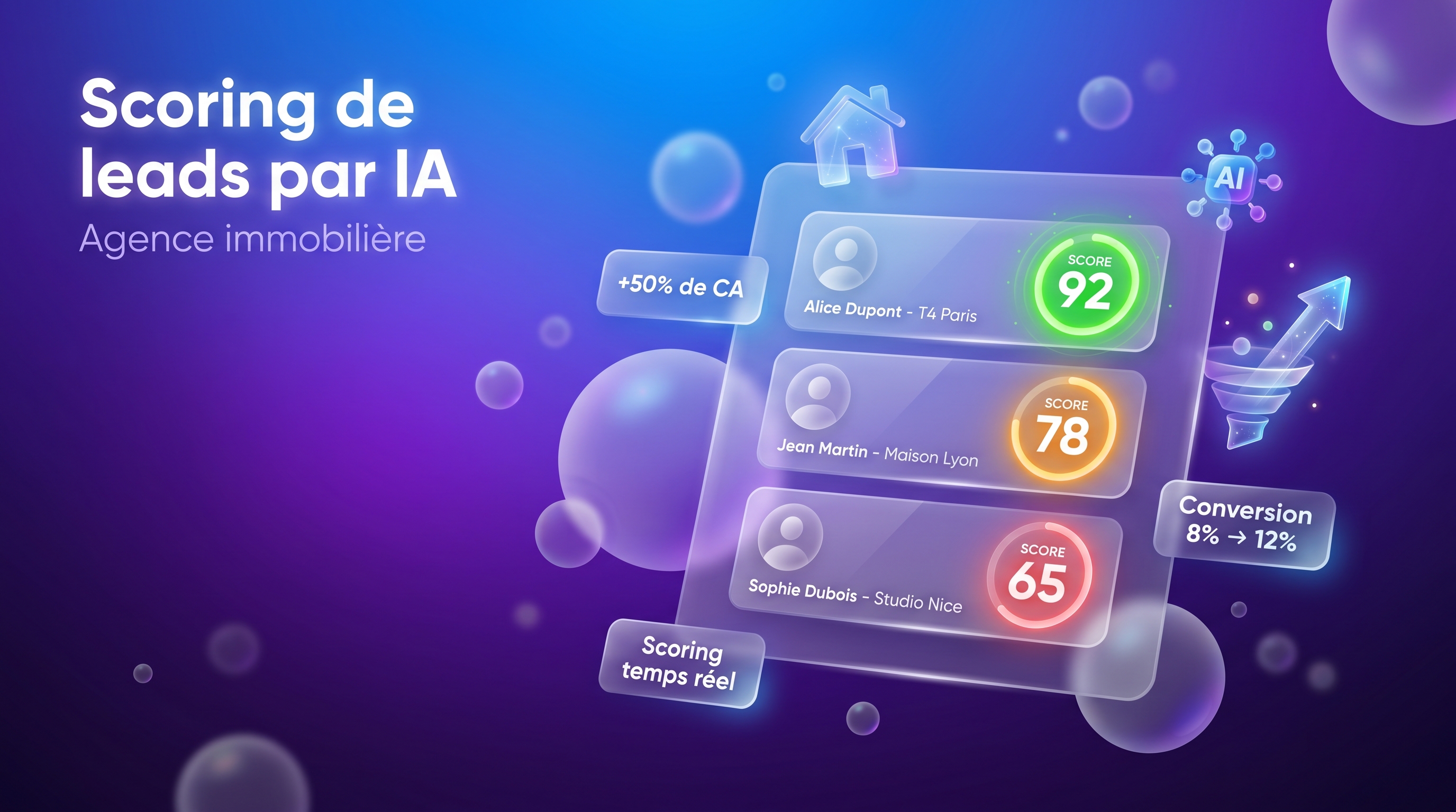 Illustration du projet Scoring de leads par IA pour agence immobilière