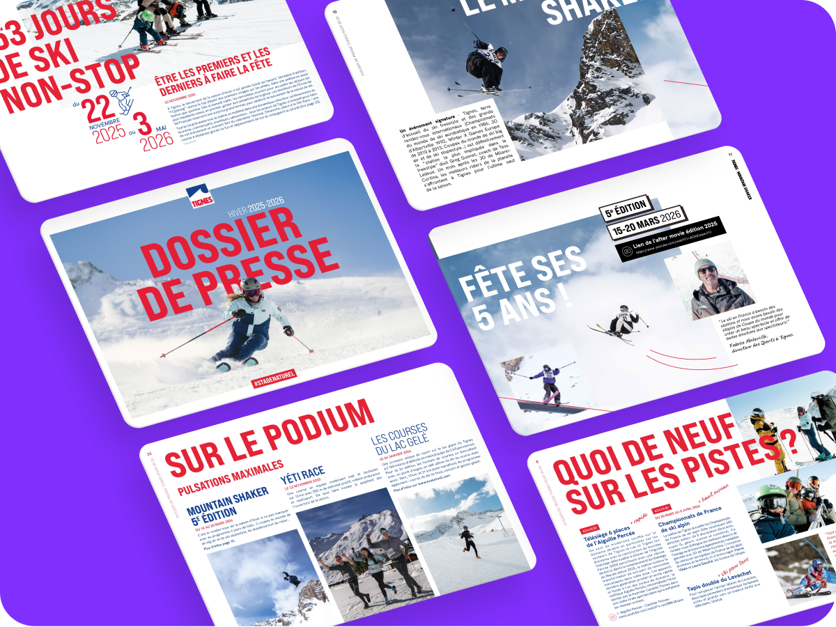 Illustration du projet Création graphique pour Tignes, une station de ski des Alpes