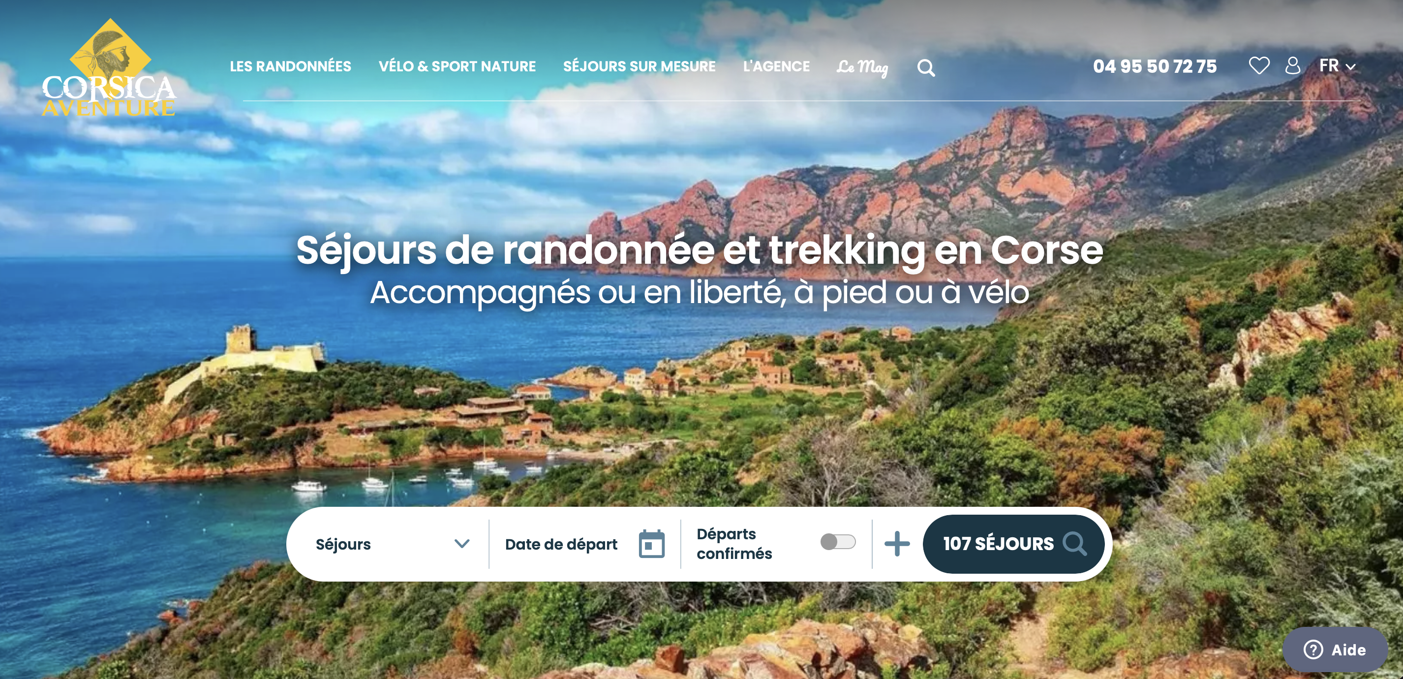 Illustration du projet Refonte et optimisation du site Corsica Aventure