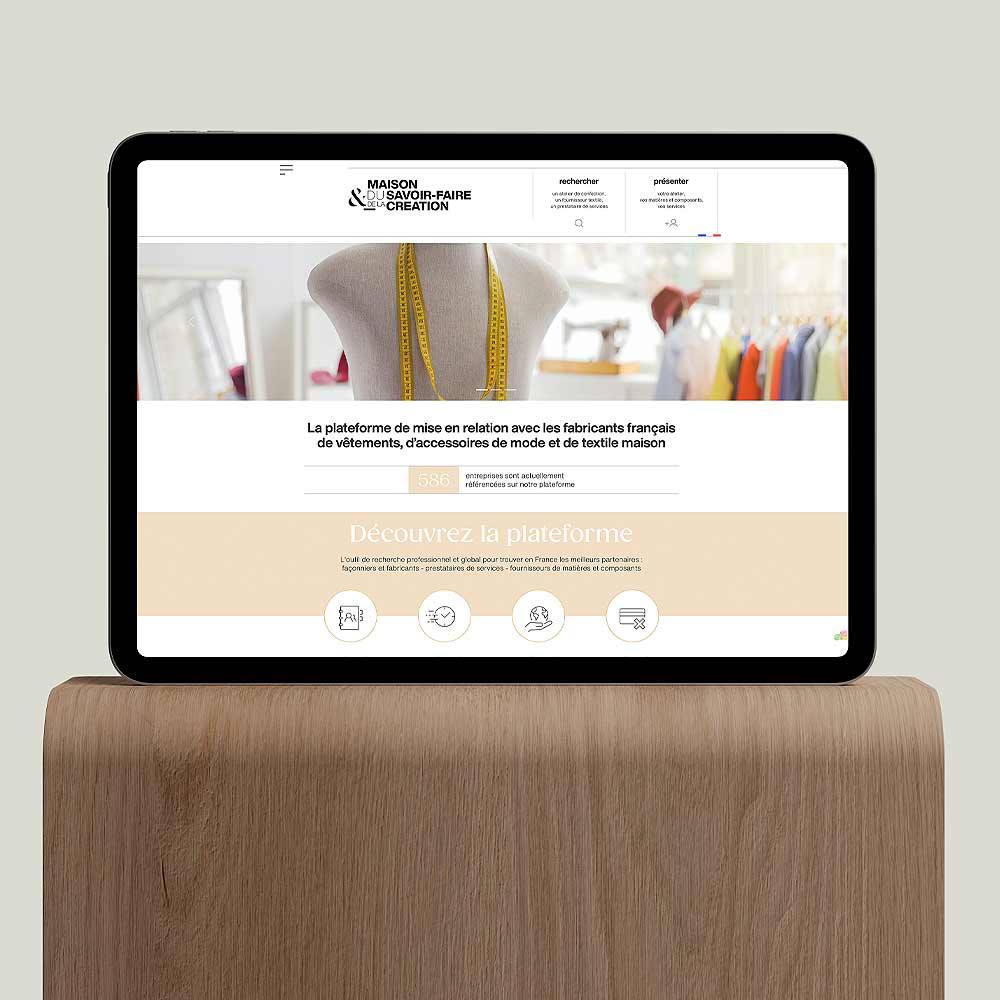 Illustration du projet Plateforme digitale pour la Maison du Savoir-Faire et de la Création