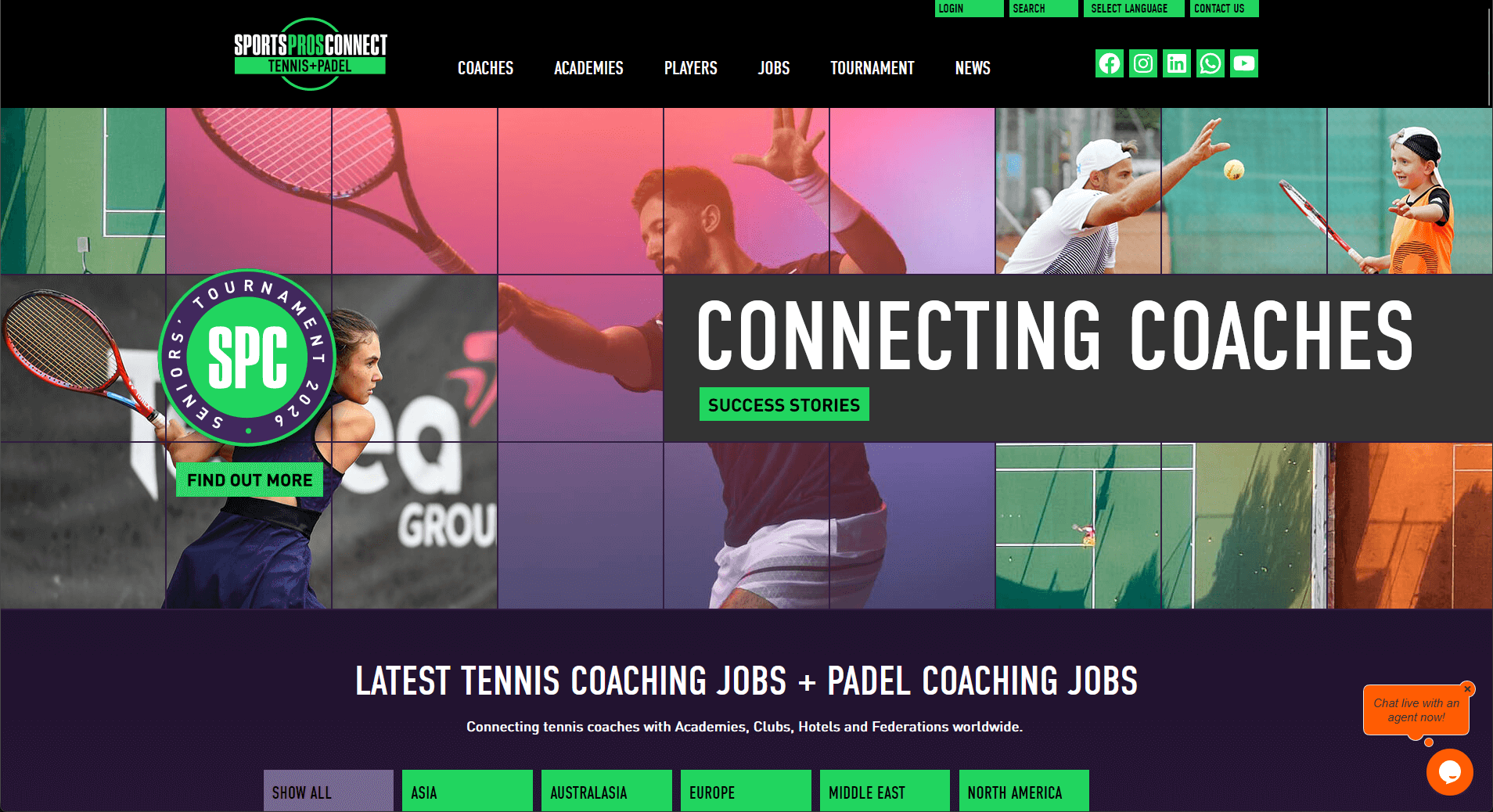 Plateforme de mise en relation pour coachs et académies de tennis et padel project illustration