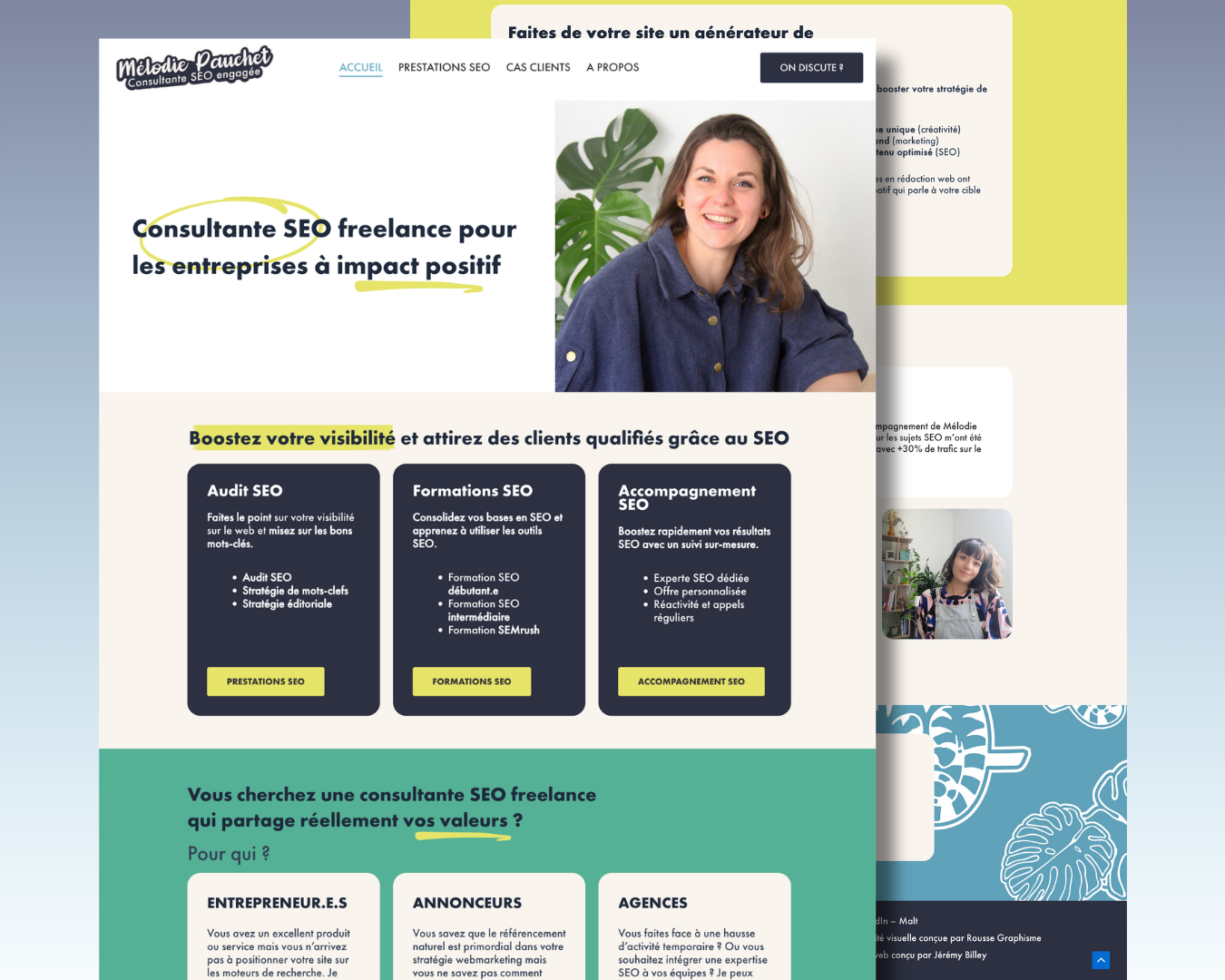 Illustration du projet Refonte du site WordPress de Mélodie Pauchet, consultante SEO