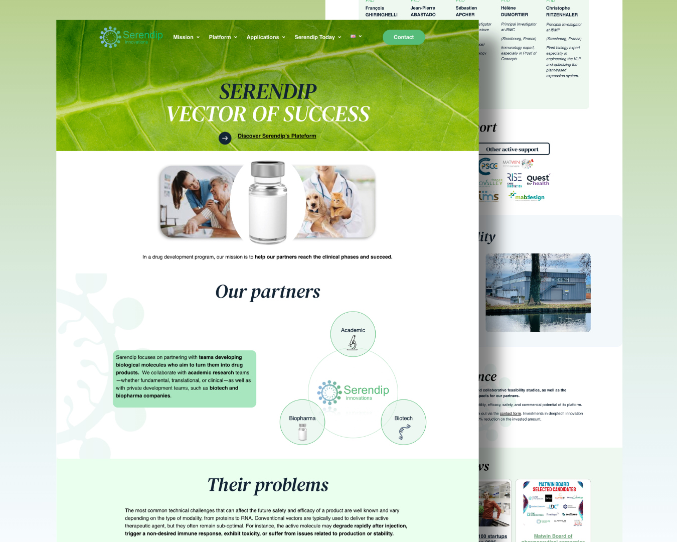 Illustration du projet Refonte du site vitrine de Serendip Innovations