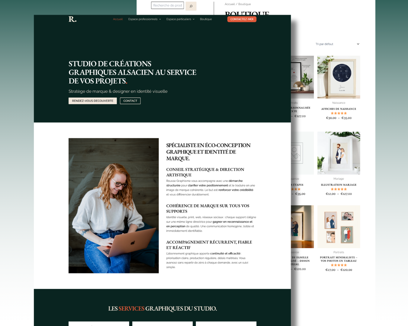 Illustration du projet Création d'un site vitrine pour Rousse Graphisme