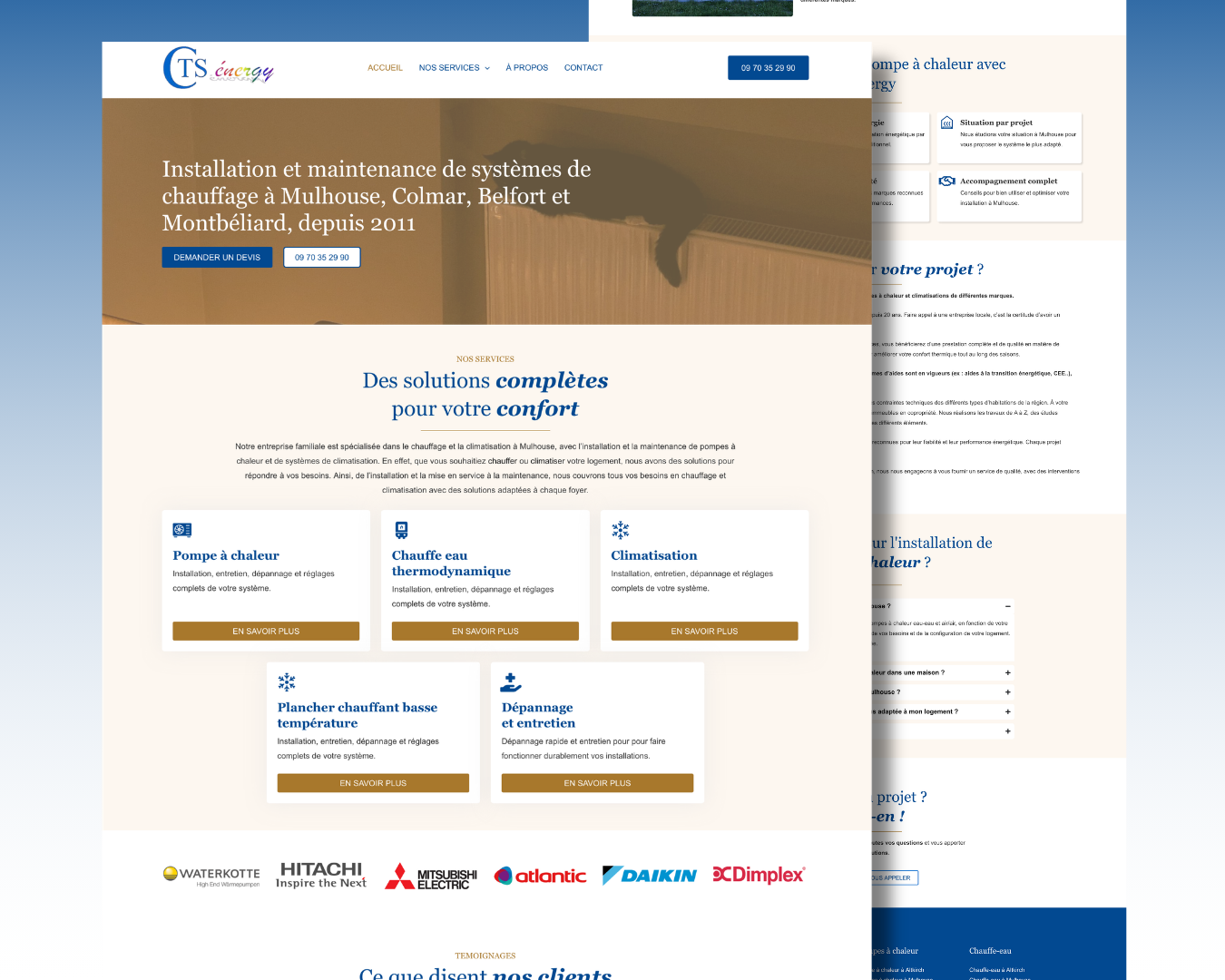 Illustration du projet Création d'un site vitrine WordPress pour CTS Energy