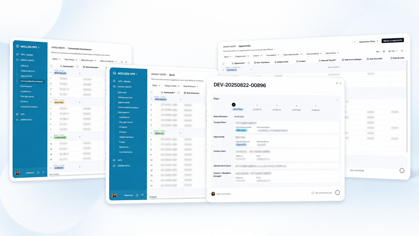 Illustration du projet Structuration d’un système de suivi pour piloter les commandes B2B, de la demande client à la livraison