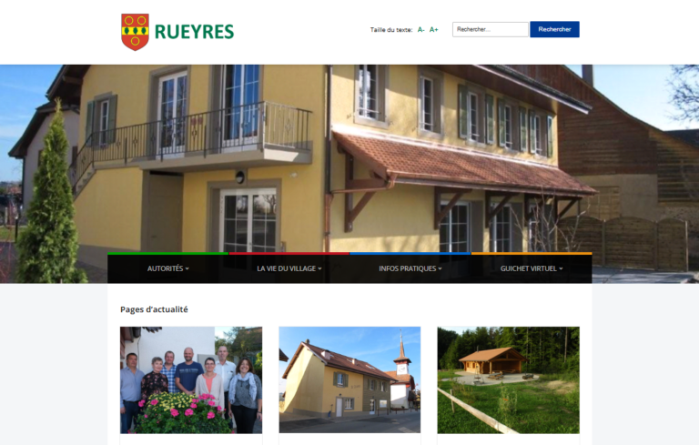 Illustration du projet Réalisation complète du site Web de la commune de Rueyres