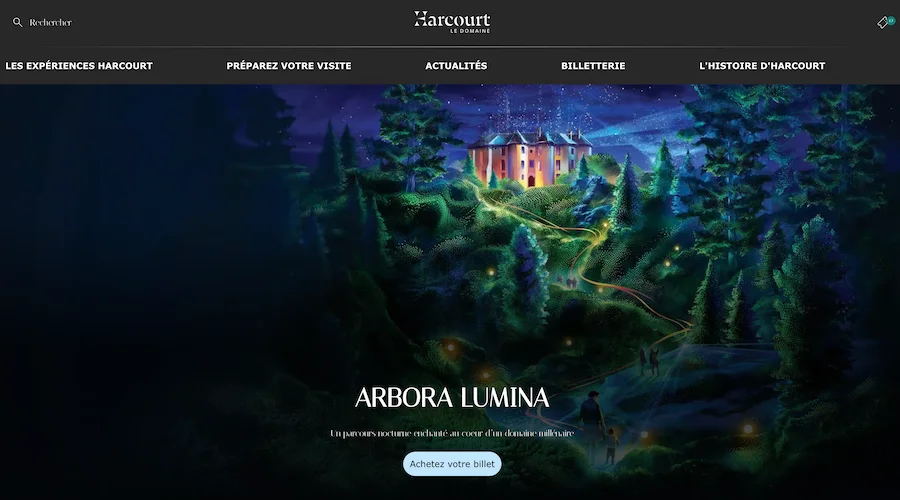 Illustration du projet Domaine Harcourt : valoriser un lieu d’exception à travers une nouvelle expérience web